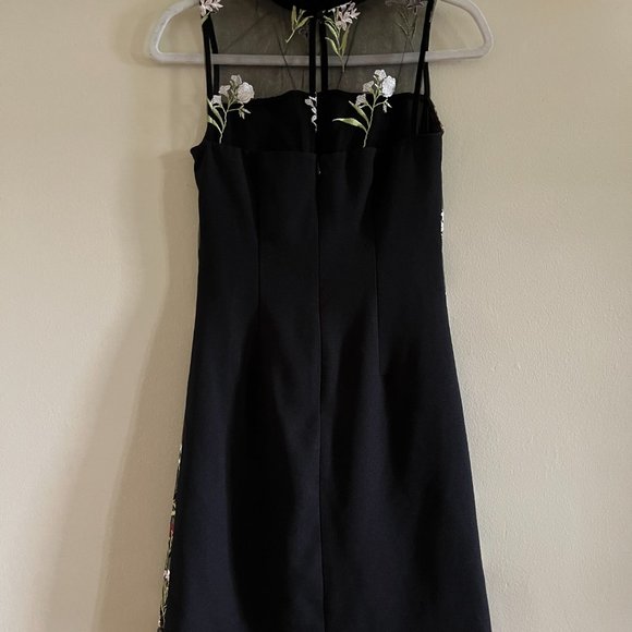 Floral Embroidered Black Sheath Dress - Karl Lagerfeld - Picture 4 of 7